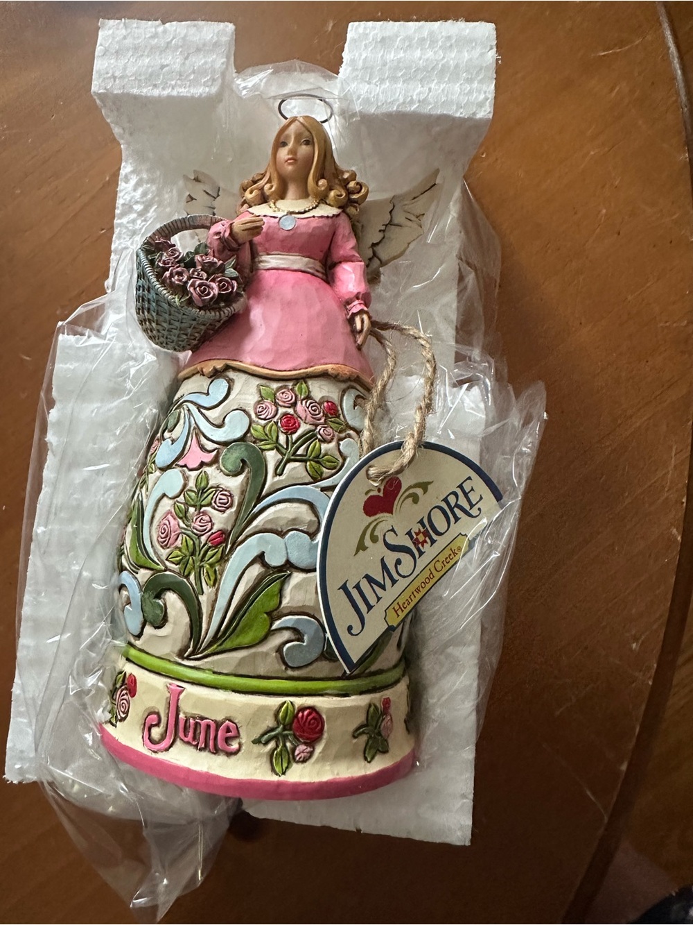 Enesco June Angel Figurine - Brown, White, Black